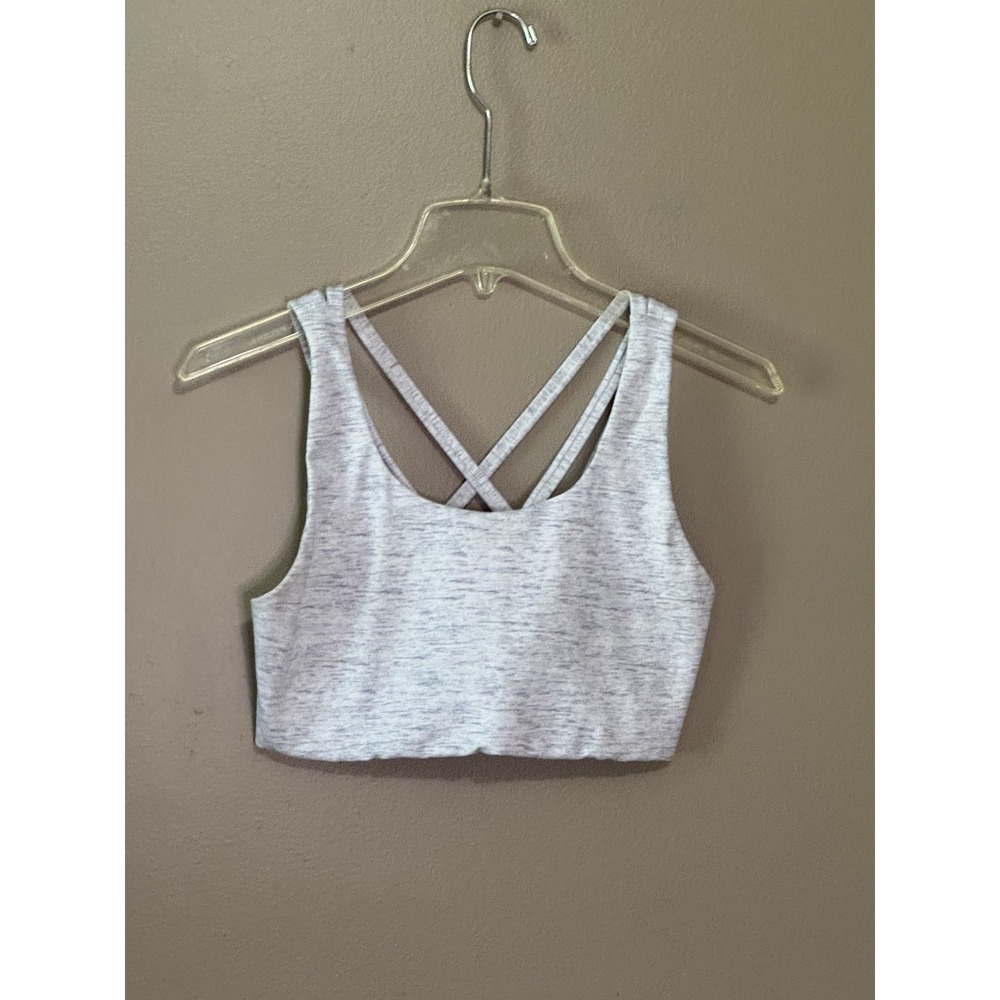 Heathered Gray Senita Athletics Sports Bra Size M